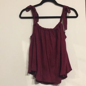 Free People maroon tank top